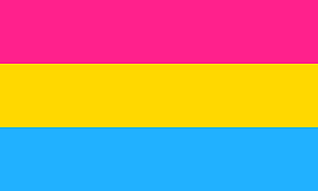 Pink, yellow, and blue pride flag